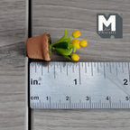Miniature Clay Planter Yellow Tulip 1:12 Scale Miniature Potted Flowers Dollhouse Potted Flowers Miniature Flowers 1-1/4 inch tall - H031