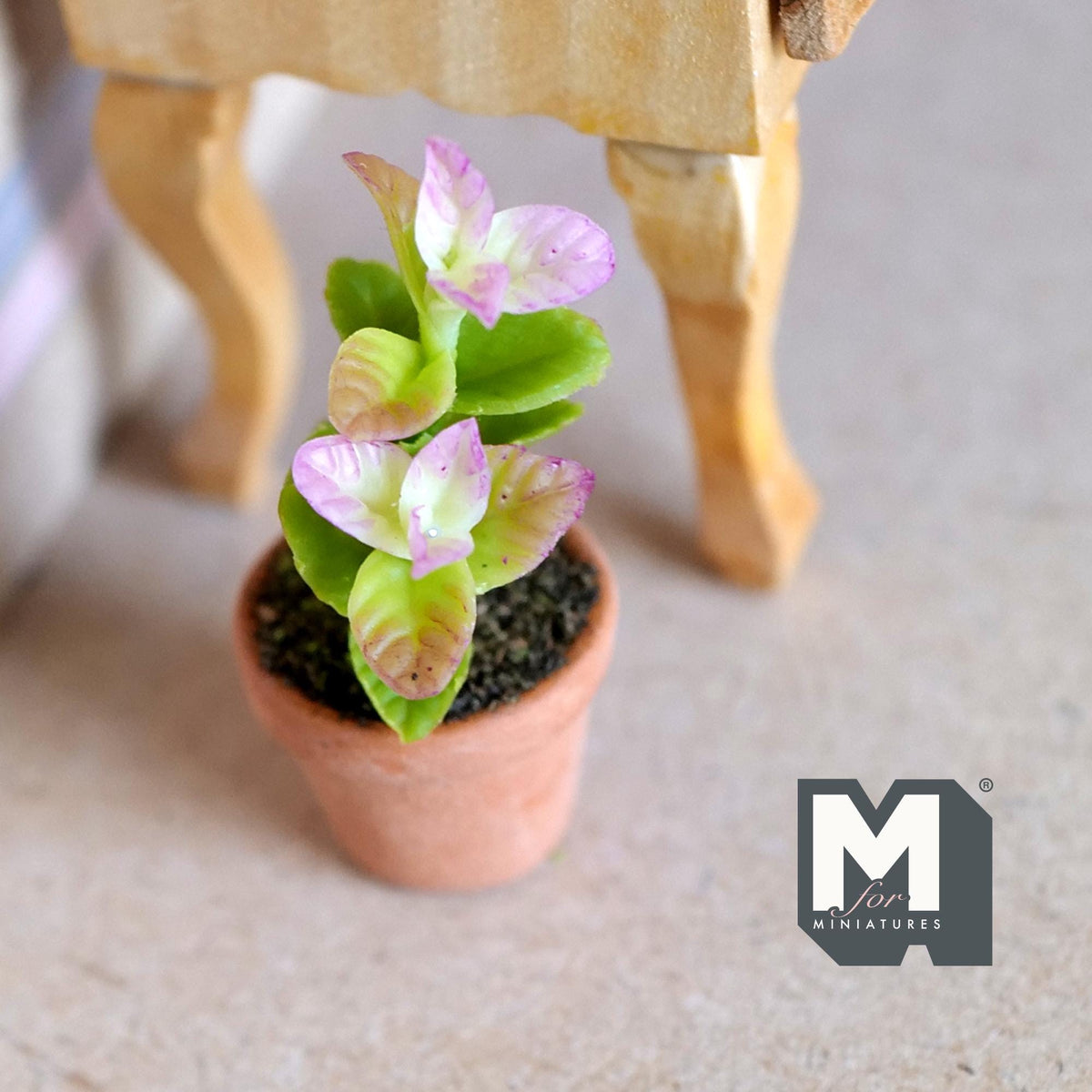 Miniature Clay Planter Snow Bush 1:12 Scale Miniature Potted Flowers , Dollhouse Potted Flowers Miniature Flowers - H030