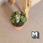 Miniature Clay Leafy Planter Pot 1:12 Scale Miniature Potted Flowers , Dollhouse Potted Flowers Miniature Flowers 1-5/16 inch tall - H029
