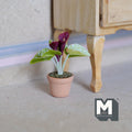 Miniature Clay Calla Lily,  1:12 Scale Miniature Calla Lily,  Dollhouse Potted Flowers Miniature Flowers 1-7/16 inch tall - H031