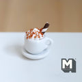 Miniature Hot Chocolate with Cream and Chocolate Stick 1:12 Scale Diorama Beverage - E090