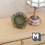 Miniature Portrait Frame 1:12 Scale Dollhouse Metal Photo Frame with Stand 15/16 inch tall - B052