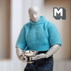 Miniature Pedestal Cake Stand 1:12 Scale Dollhouse Bakery Food Serving Platter Display Stand 1/2 inch tall (silver) (metal) - E047