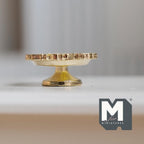 Miniature Pedestal Cake Stand 1:12 Scale Dollhouse Bakery Food Serving Platter Display Stand 5/16 inch tall (gold) (metal) - E042
