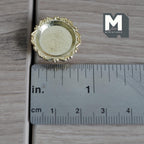 Miniature Pedestal Cake Stand 1:12 Scale Dollhouse Bakery Food Serving Platter Display Stand 5/16 inch tall (gold) (metal) - E042