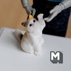 Miniature Sitting Cat Hand Up 1:12 Scale Sitting Cat 1-1/2 inch tall - B031