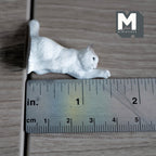 Miniature Sitting Cat Hand Up 1:12 Scale Sitting Cat 1-1/2 inch tall - B031