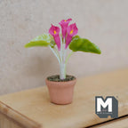 Miniature Clay Planter Red Calla Lily Pot 1:12 Scale Miniature Potted Flowers Dollhouse Potted Flowers 1-1/2 inch tall - H031