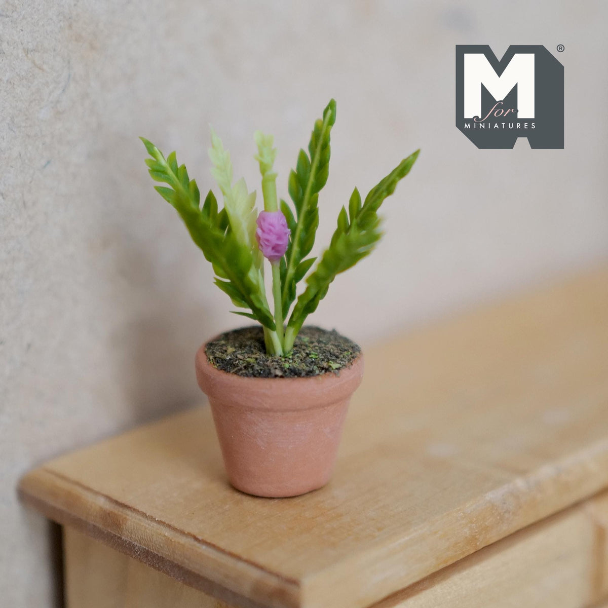 Miniature Clay Planter Leaves 1:12 Scale Dollhouse Fairy Garden Leaves 1-11/16 inch tall - H029