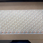 1:12 Scale Miniature Floral Trellis Wallpaper with Printed Border, 18-11/16 x 10-7/16 inch, DIY Dollhouse Supply (cream)