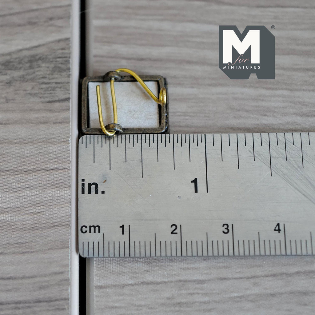 Miniature Portrait Frame 1:12 Scale Dollhouse Rectangular Metal Photo Frame with Stand 11/16 inch tall - B053