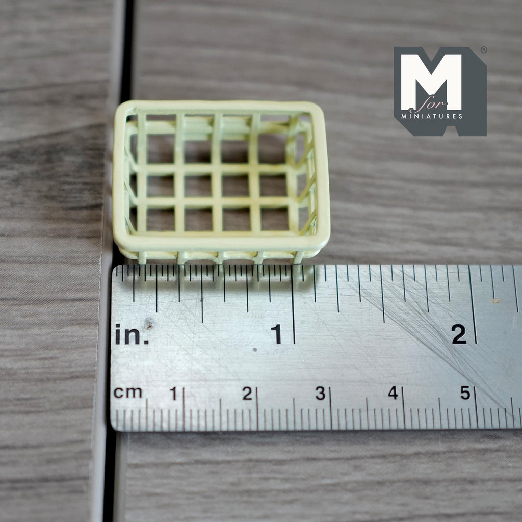 Miniature Metal Shelving Insert Cooling Rack 1:12 Scale Dollhouse Kitchen Accessories 1-1/16 inch long (cream) - F029