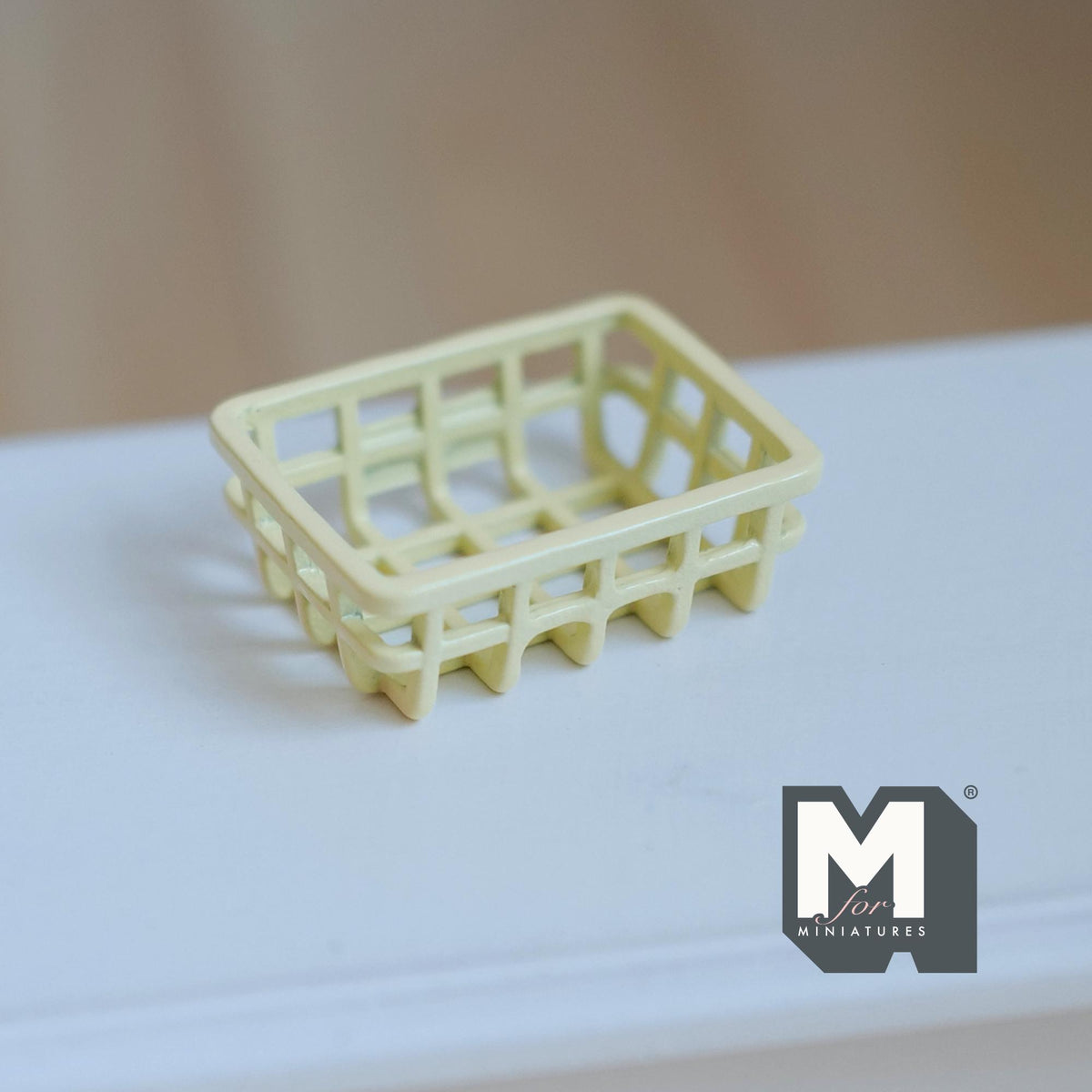 Miniature Metal Shelving Insert Cooling Rack 1:12 Scale Dollhouse Kitchen Accessories 1-1/16 inch long (cream) - F029