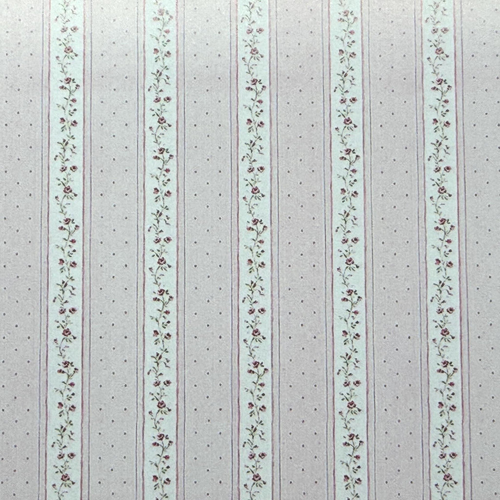 1:12 Scale Dollhouse Floral Themed Wallpaper 16-1/8 inch wide -