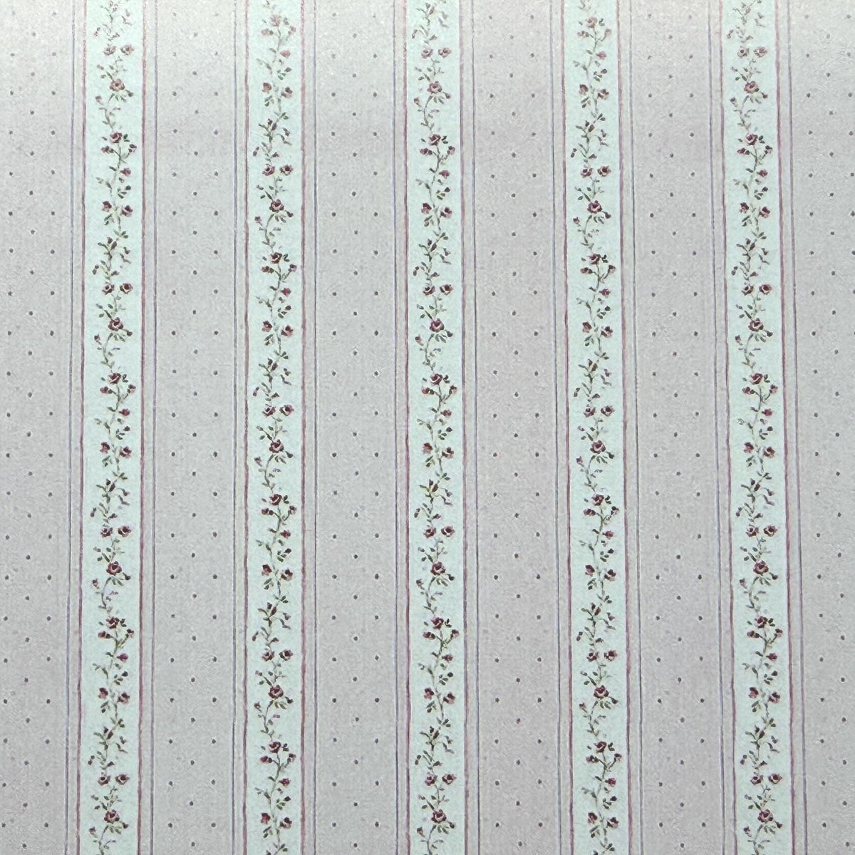 1:12 Scale Dollhouse Floral Themed Wallpaper 16-1/8 inch wide -