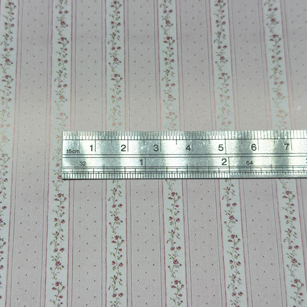 1:12 Scale Dollhouse Floral Themed Wallpaper 16-1/8 inch wide -