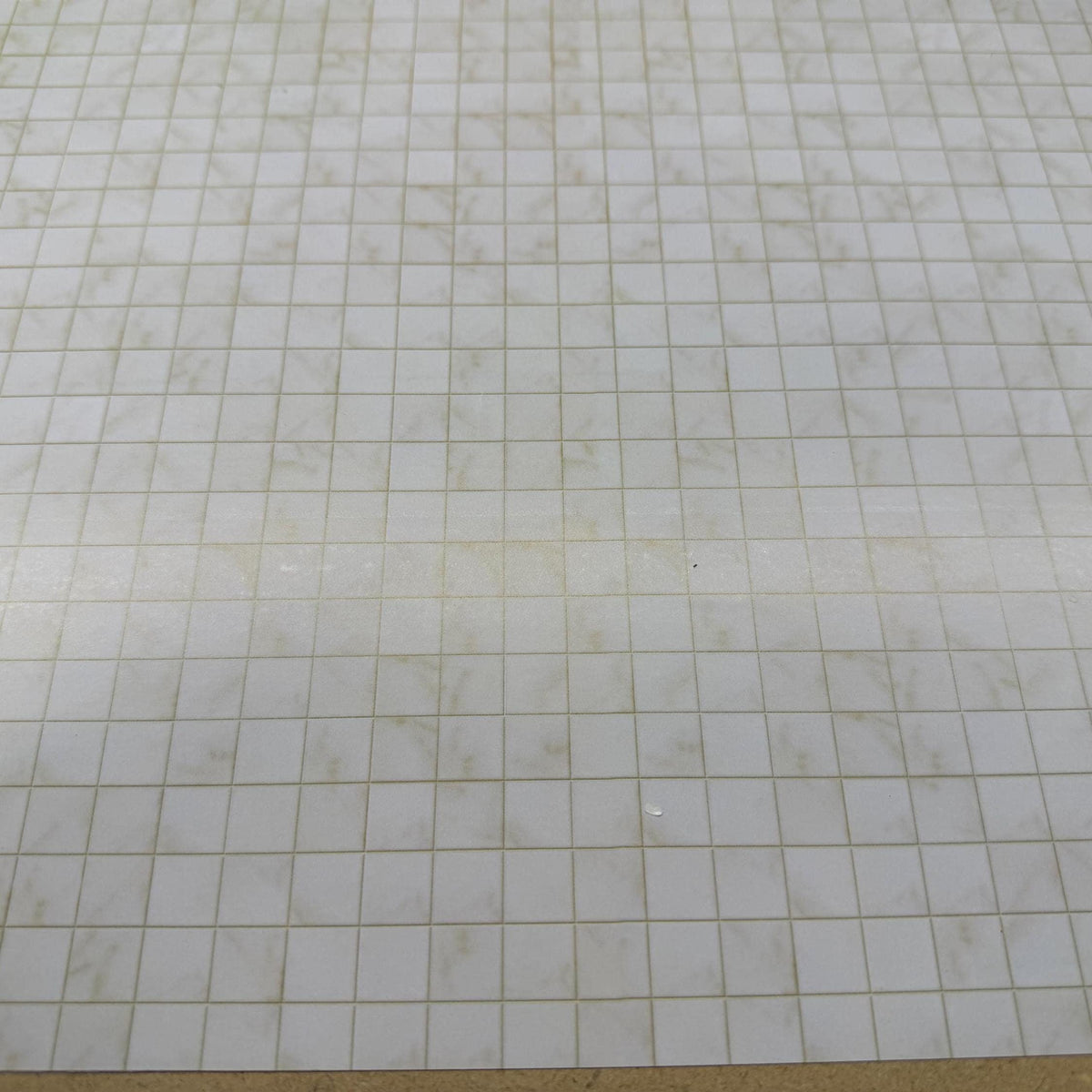 1:12 Scale Marble Style Square Tile Peel and Stick Flooring Paper, 1/2 inch Tiles, 16-7/16 x 10-9/16 inch, DIY Dollhouse Supply (beige)