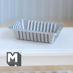 Miniature 1:12 Scale Dollhouse Turkey Roasting Pan, Large Size Catering Tray Baking Tray Food Tray 1-3/4 inch long (plastic) - E042
