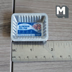 Miniature 1:12 Scale Dollhouse Turkey Roasting Pan, Large Size Catering Tray Baking Tray Food Tray 1-3/4 inch long (plastic) - E042