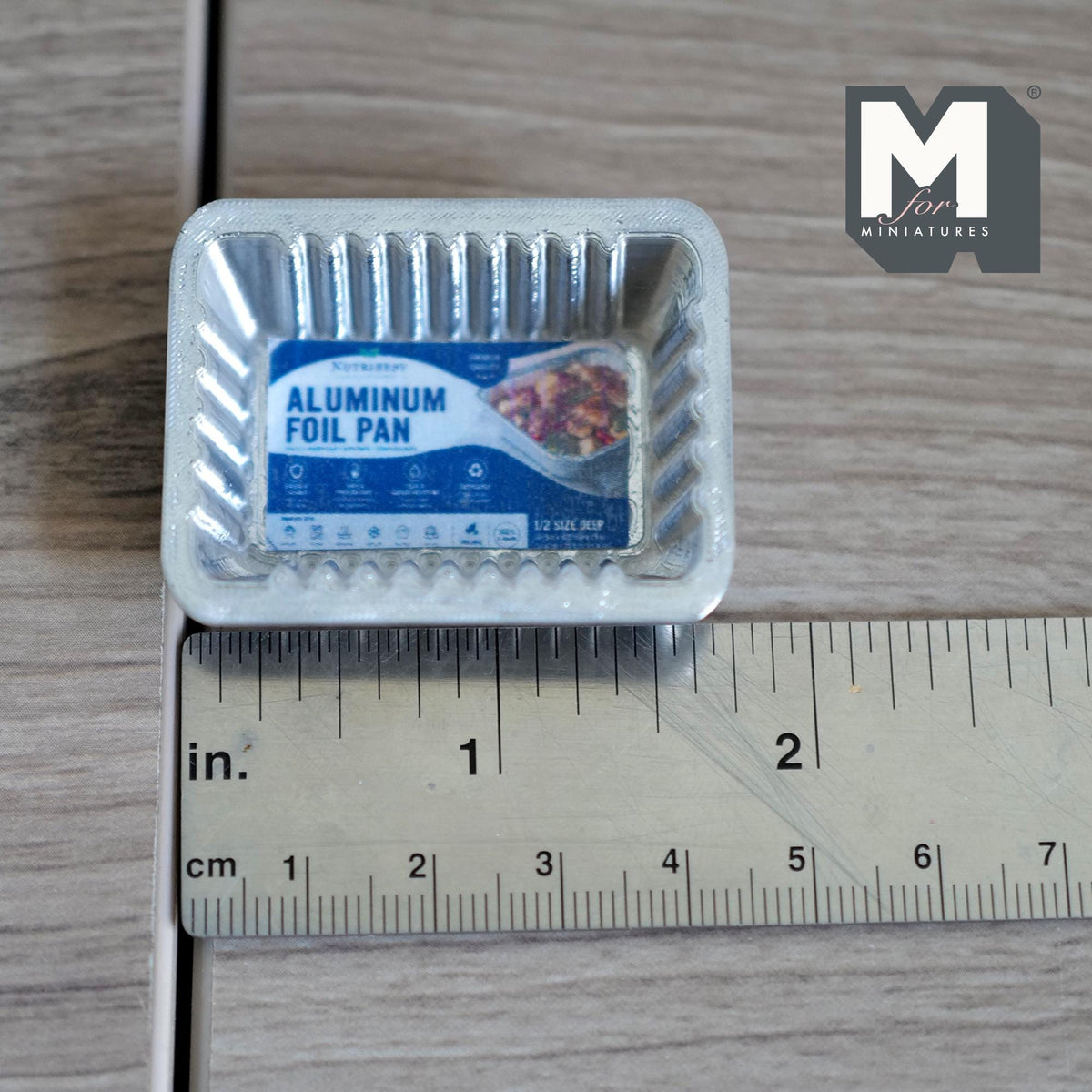 Miniature 1:12 Scale Dollhouse Turkey Roasting Pan, Large Size Catering Tray Baking Tray Food Tray 1-3/4 inch long (plastic) - E042
