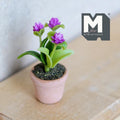 Miniature Clay Planter Red Clover 1:12 Scale Miniature Potted Flowers Dollhouse Potted Flowers Miniature Flowers 1-1/8 inch tall - H031