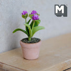 Miniature Clay Planter Red Clover 1:12 Scale Miniature Potted Flowers Dollhouse Potted Flowers Miniature Flowers 1-1/8 inch tall - H031