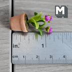 Miniature Clay Planter Red Clover 1:12 Scale Miniature Potted Flowers Dollhouse Potted Flowers Miniature Flowers 1-1/8 inch tall - H031