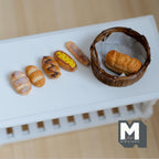 1:12 Scale Miniature Bakery Set with Round Basket Set of 6 - D064