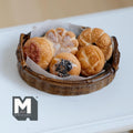 1:12 Scale Miniature Bakery Set with Oval Basket Set of 6 - D064