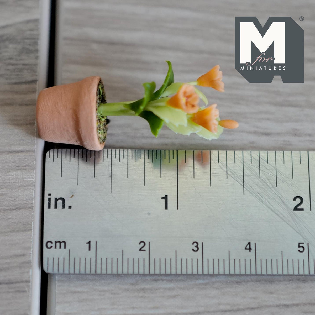 Miniature Clay Planter Bush Lily 1:12 Scale Miniature Potted Flowers Dollhouse Potted Flowers Miniature Flowers 1-3/8 inch tall - H032