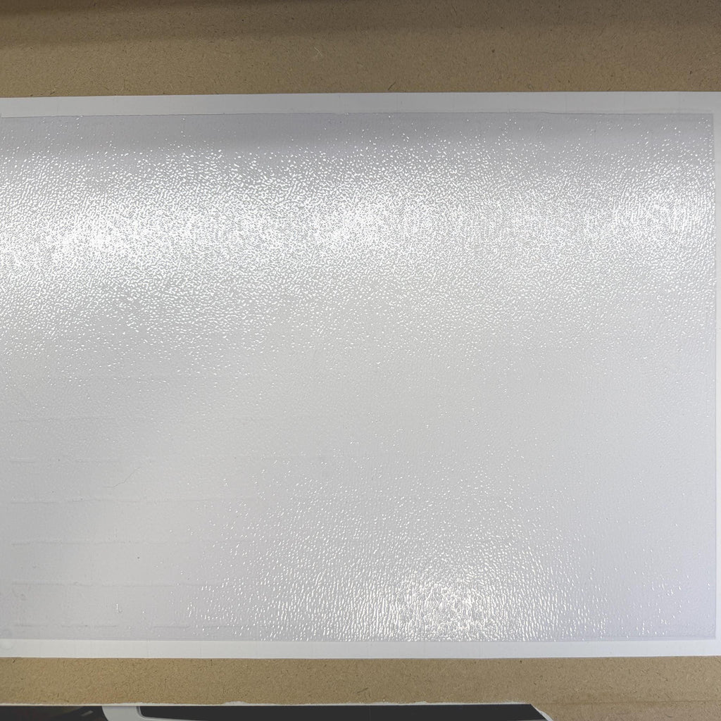 1:12 Scale Miniature Embossed Window Film, Clear Textured Glass Style, Cut to Size, 21-5/8 inch long, Dollhouse Craft Supply (style a)