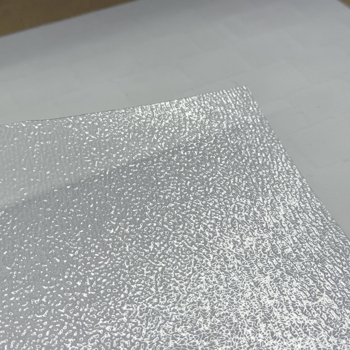 1:12 Scale Miniature Embossed Window Film, Clear Textured Glass Style, Cut to Size, 21-5/8 inch long, Dollhouse Craft Supply (style a)
