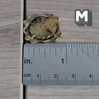 Miniature Portrait Frame 1:12 Scale Dollhouse Metal Oval Photo Frame with Stand 7/8 inch tall - B052