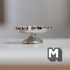 Miniature Pedestal Cake Stand 1:12 Scale Dollhouse Bakery Food Serving Platter Display Stand 5/16 inch tall (silver)(metal)  - E042