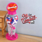 1:12 Dollhouse Miniature Large Size Standup Whirler Spiral Gumball Machine with Functional Twisting Knob and Gumballs (Pink) - B023