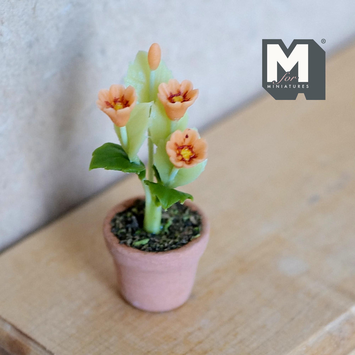 Miniature Clay Planter Bush Lily 1:12 Scale Miniature Potted Flowers Dollhouse Potted Flowers Miniature Flowers 1-3/8 inch tall - H032