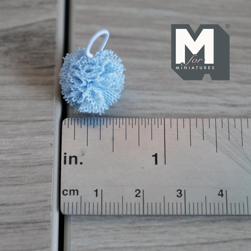 Miniature Bath Sponge 1:12 Scale Dollhouse Bathroom Decor (blue) - F042