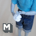 Miniature Bath Sponge 1:12 Scale Dollhouse Bathroom Decor (white) - F042