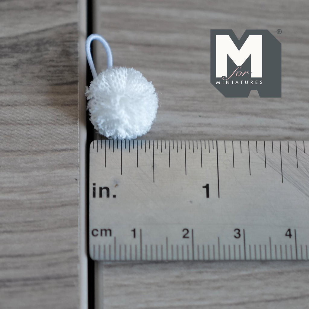 Miniature Bath Sponge 1:12 Scale Dollhouse Bathroom Decor (white) - F042
