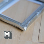 Miniature Ornate Picture Frame 1:12 Scale Dollhouse Large Size Painting Frame 3-9/16 inch tall (silver) - A054