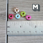 Miniature Donuts Set of 5 , 1:12 Scale Dollhouse Bakery Accessories Food 3/8 inch dia. (style a) - E062