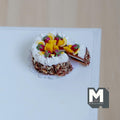 Miniature Sliced Strawberries Cake 1:12 Scale Birthday Cake 7/8 inch dia. - D025