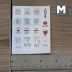 Miniature Canisters with Customizable Vinyl Labels 1:12 Scale Dollhouse Kitchen Storage Jars Set of 3 , 1-1/8 inch tall (beige) - G012