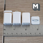 Miniature Canisters with Customizable Vinyl Labels 1:12 Scale Dollhouse Kitchen Storage Jars Set of 3 , 1-1/8 inch tall (white) - G012