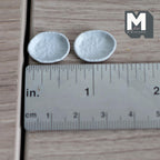 Miniature Irregular Shaped Food Bowls Set of 2, 1:12 Scale Dollhouse Kitchen Decor Tableware 5/8 inch long(cool gray)(metal)(style g)- A034