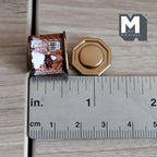 Miniature Tea Tin 1:12 Scale Dollhouse Kitchen Octagonal Floral Canister with Removable Lid 11/16 inch dia. (building) - H024
