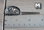 Miniature Sushi Plate Set 1:12 Scale Dollhouse Dining Plate Chopsticks and Chopstick Rest Set of 3 (black / silver) - A034