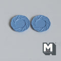 Miniature Dining Plates Set of 2 , 1:12 Scale Dollhouse Supplies Tableware 1/2 inch dia.  (beige) (S)  (Metal)-- A030