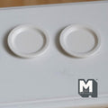 Miniature Dining Plates 1:12 Scale Dollhouse Tableware Serving Plates Set of 2 , 13/16 inch dia. (white) (metal)  - A043