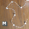 1:12 Scale Miniature White Beads Chain, Large and Small Beads, Cut to Length, 12 inch long (tree not included)